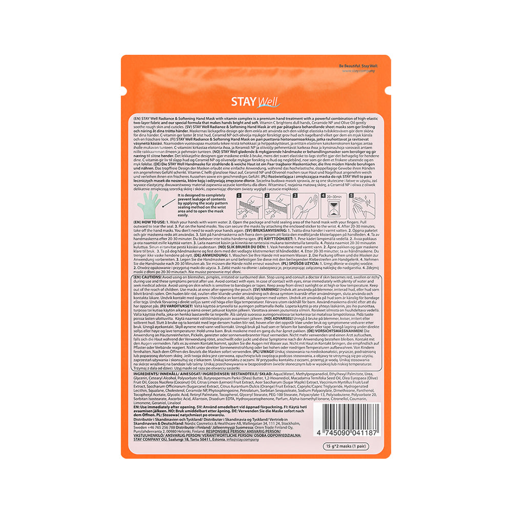 STAY Well Radiance & Softening Hand Mask C VITAMIN COMPLEX