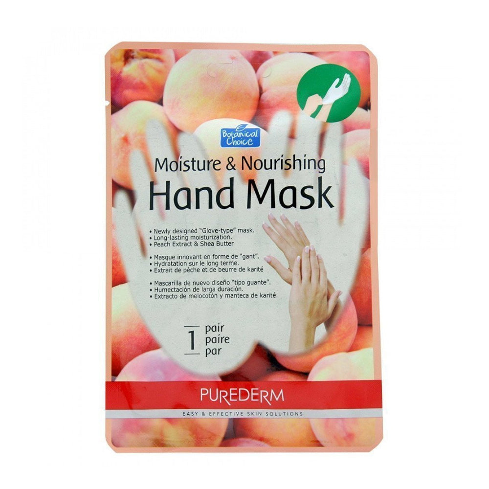 PUREDERM Moisture & Nourishing Hand Mask Peach