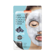 PUREDERM Deep Purifying Black O2 Bubble Mask "Charcoal"