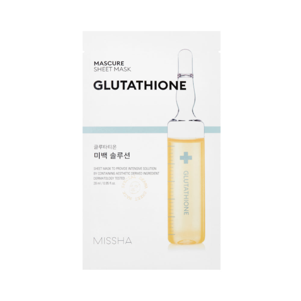 Missha Mascure Whitening Solution Sheet Mask (Glutathione)
