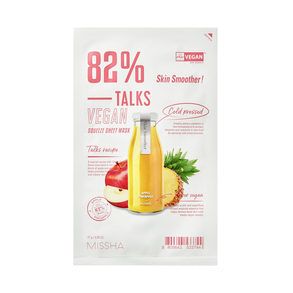 Missha Talks Vegan Squeeze Sheet Mask [Skin Smoother]