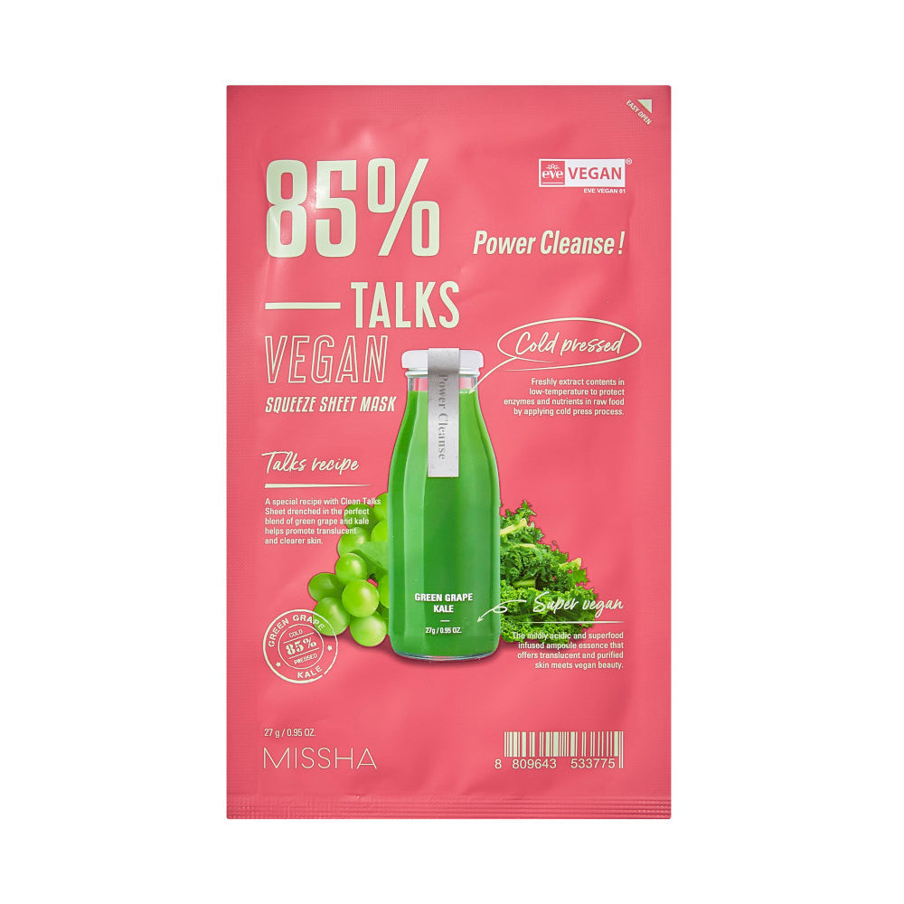 Missha Talks Vegan Squeeze Sheet Mask [Power Cleanse]