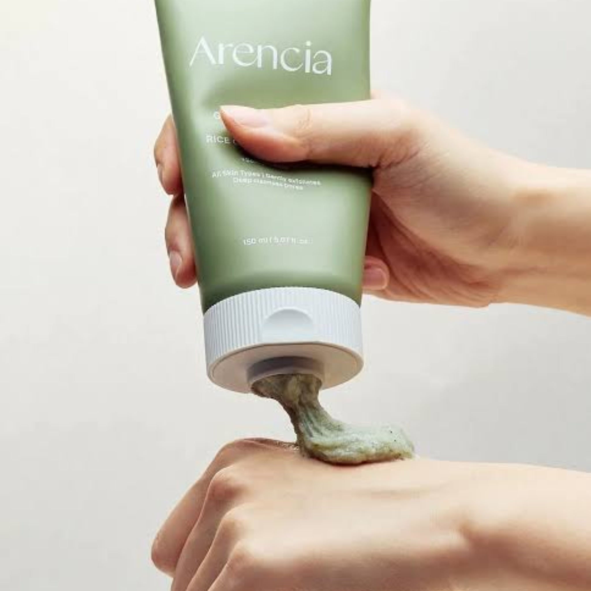 ARENCIA Green Tea & LHA Deep Pore Rice Cake Cleanser