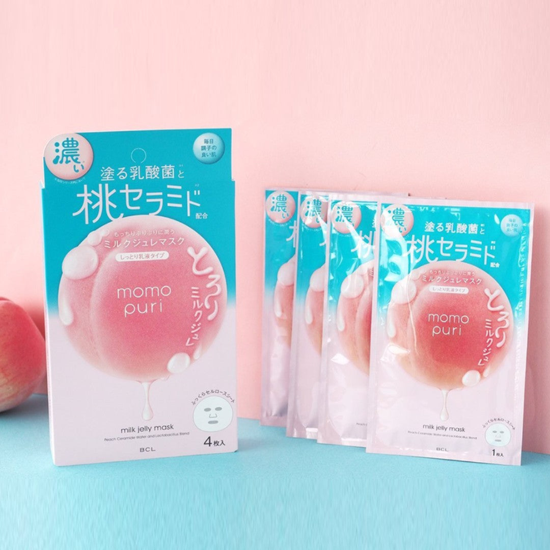 BCL MOMOPURI Milk Jelly mask 4pcs