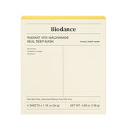 BIODANCE Radiant Vita Niacinamide Real Deep Mask 4pcs