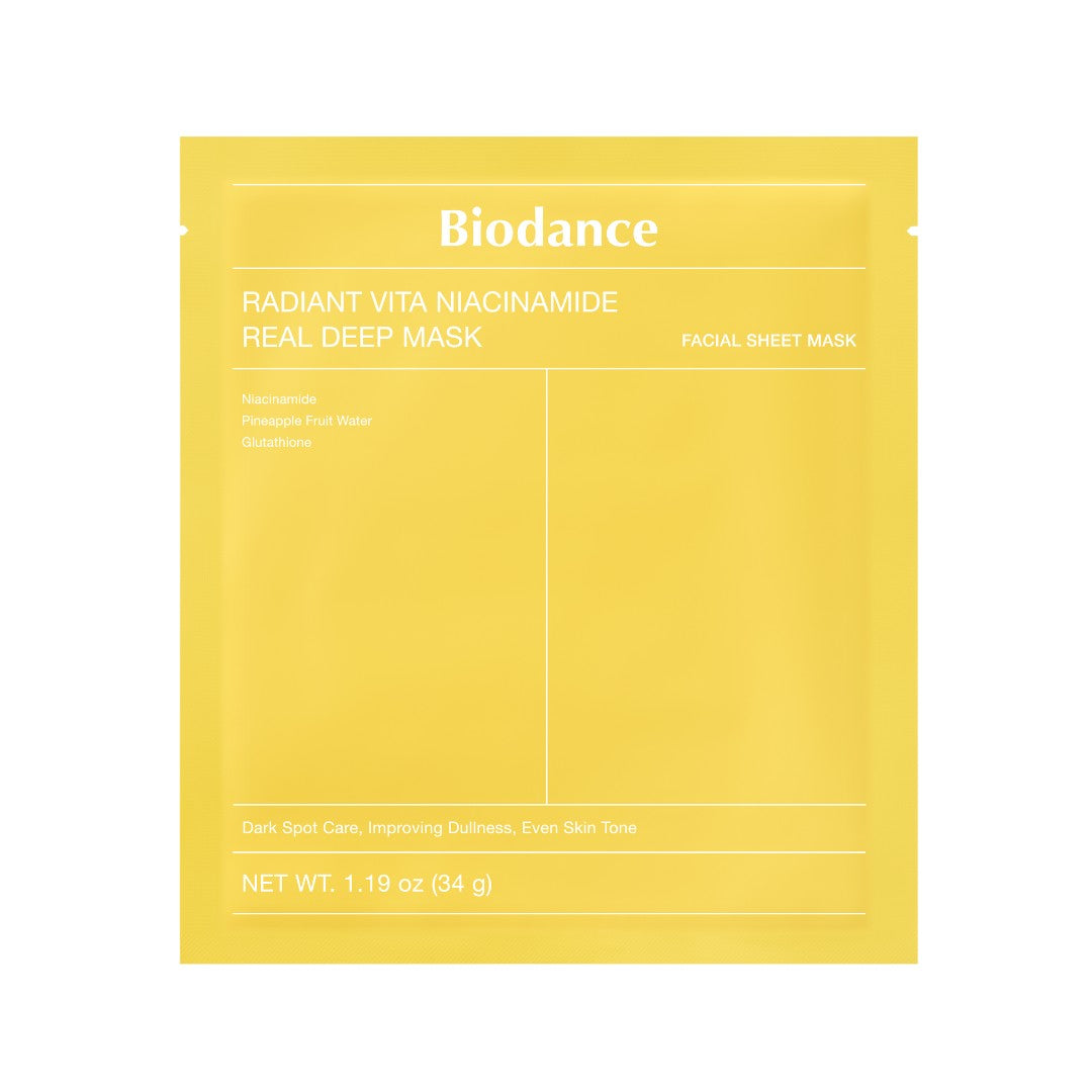 BIODANCE Radiant Vita Niacinamide Real Deep Mask 4pcs