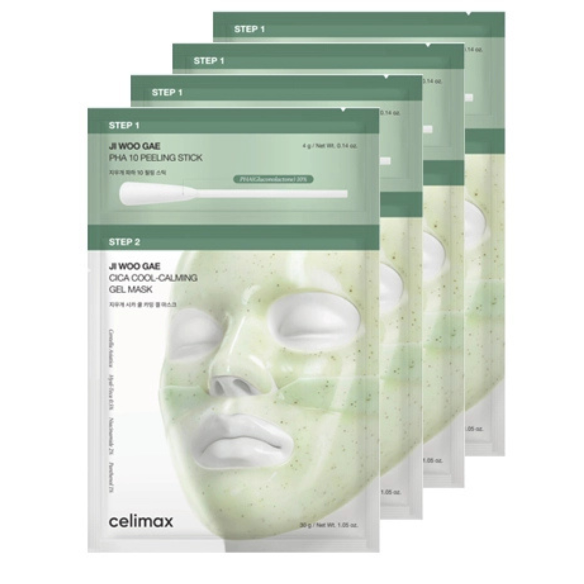 Celimax Ji Woo Gae Cica PHA Peel 2-Step Gel Mask