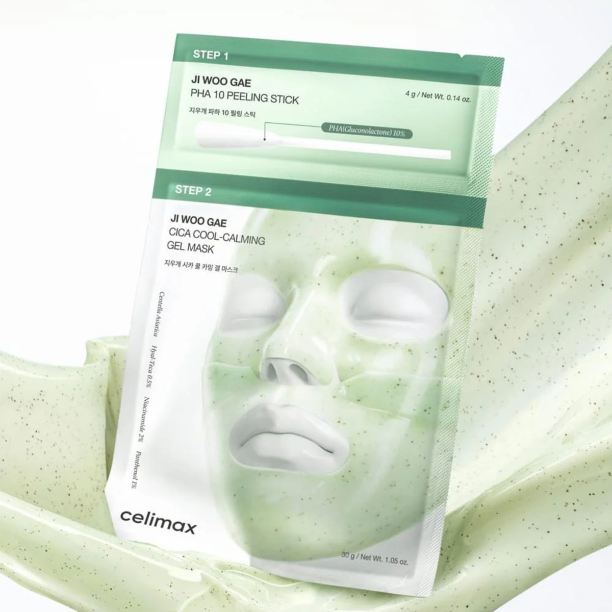 Celimax Ji Woo Gae Cica PHA Peel 2-Step Gel Mask