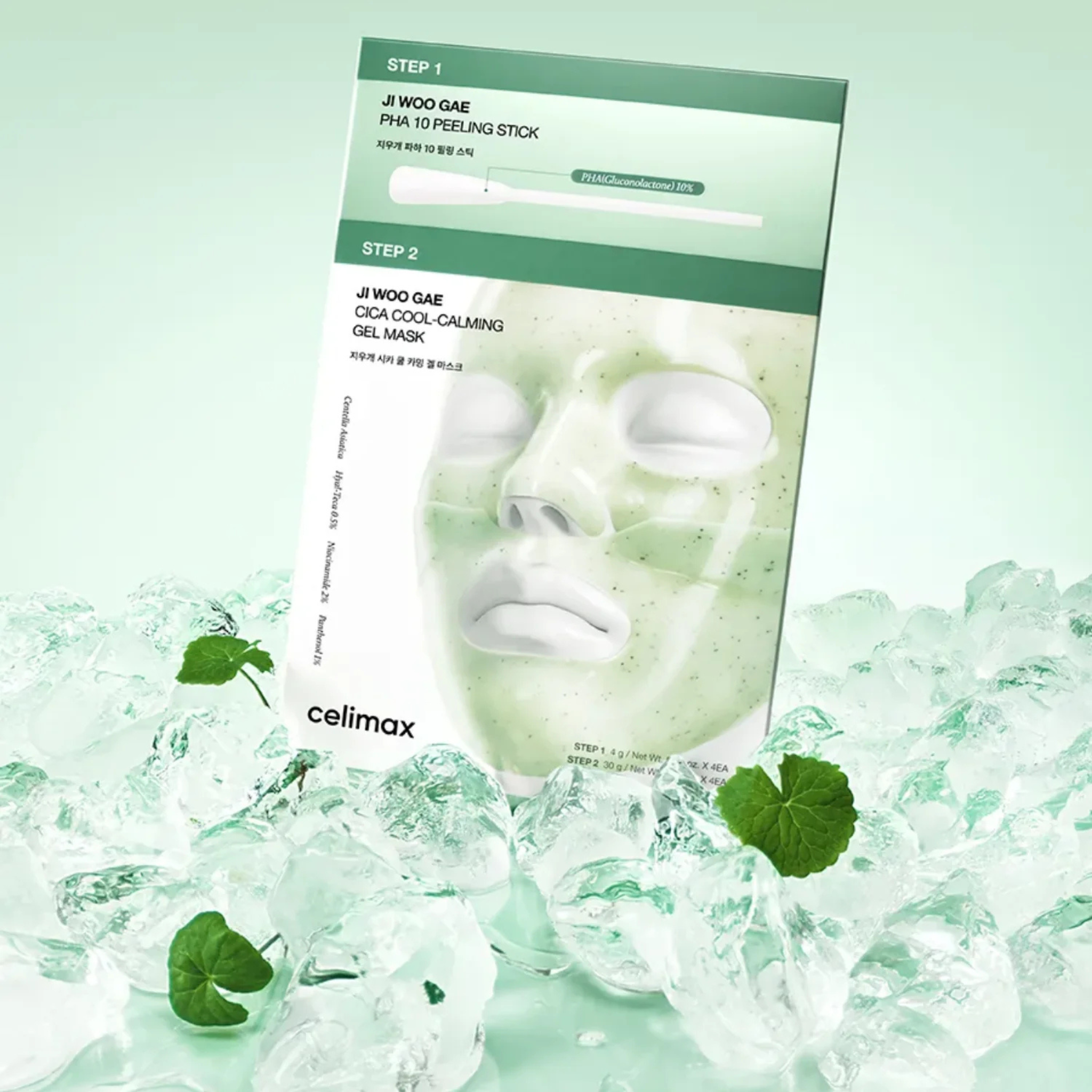 Celimax Ji Woo Gae Cica PHA Peel 2-Step Gel Mask
