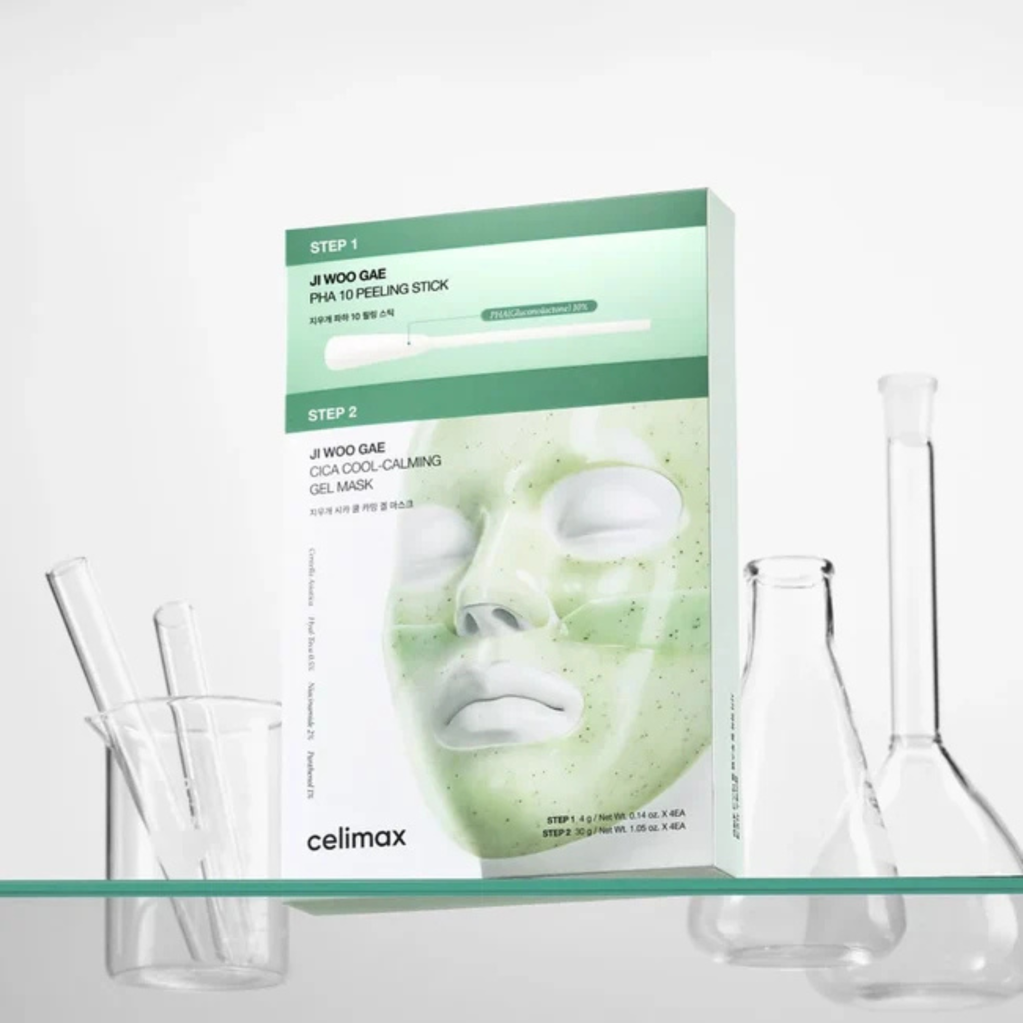 Celimax Ji Woo Gae Cica PHA Peel 2-Step Gel Mask
