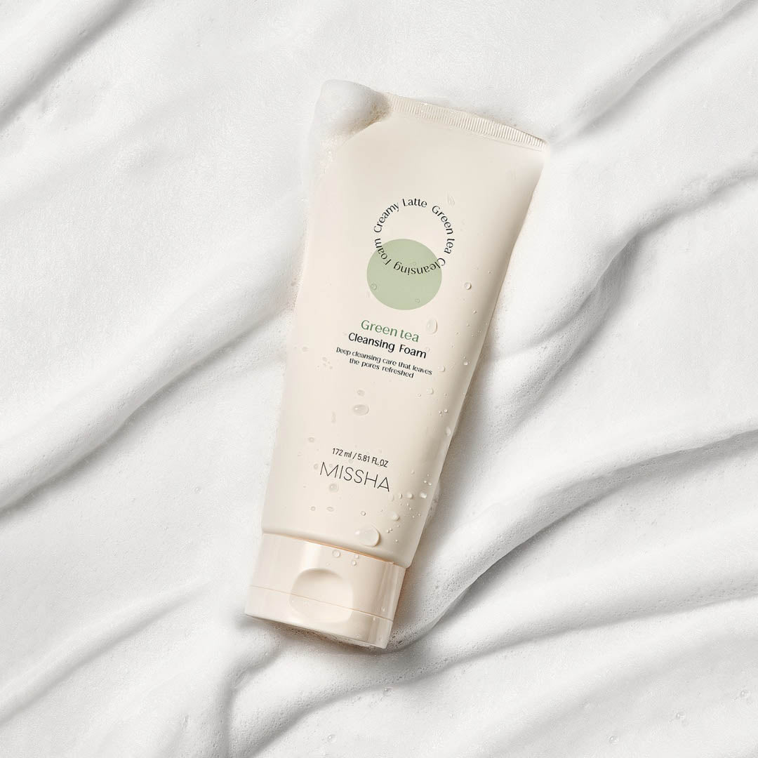 MISSHA Creamy Latte Cleansing Foam [Green Tea]