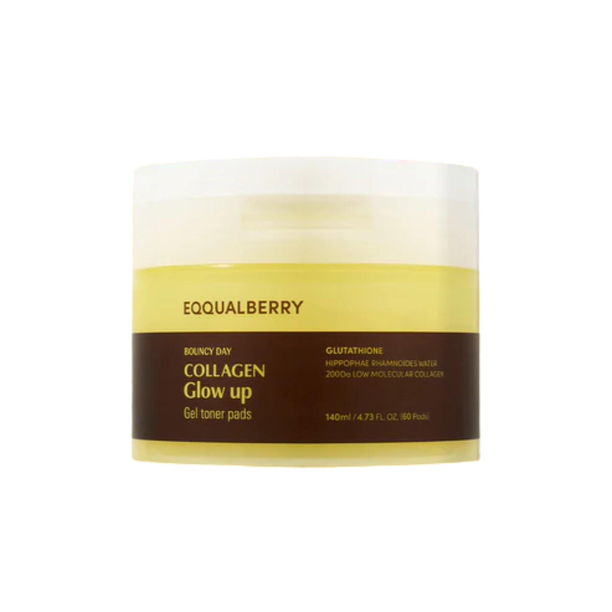 EQQUALBERRY Collagen Glow Up Gel Toner Pads