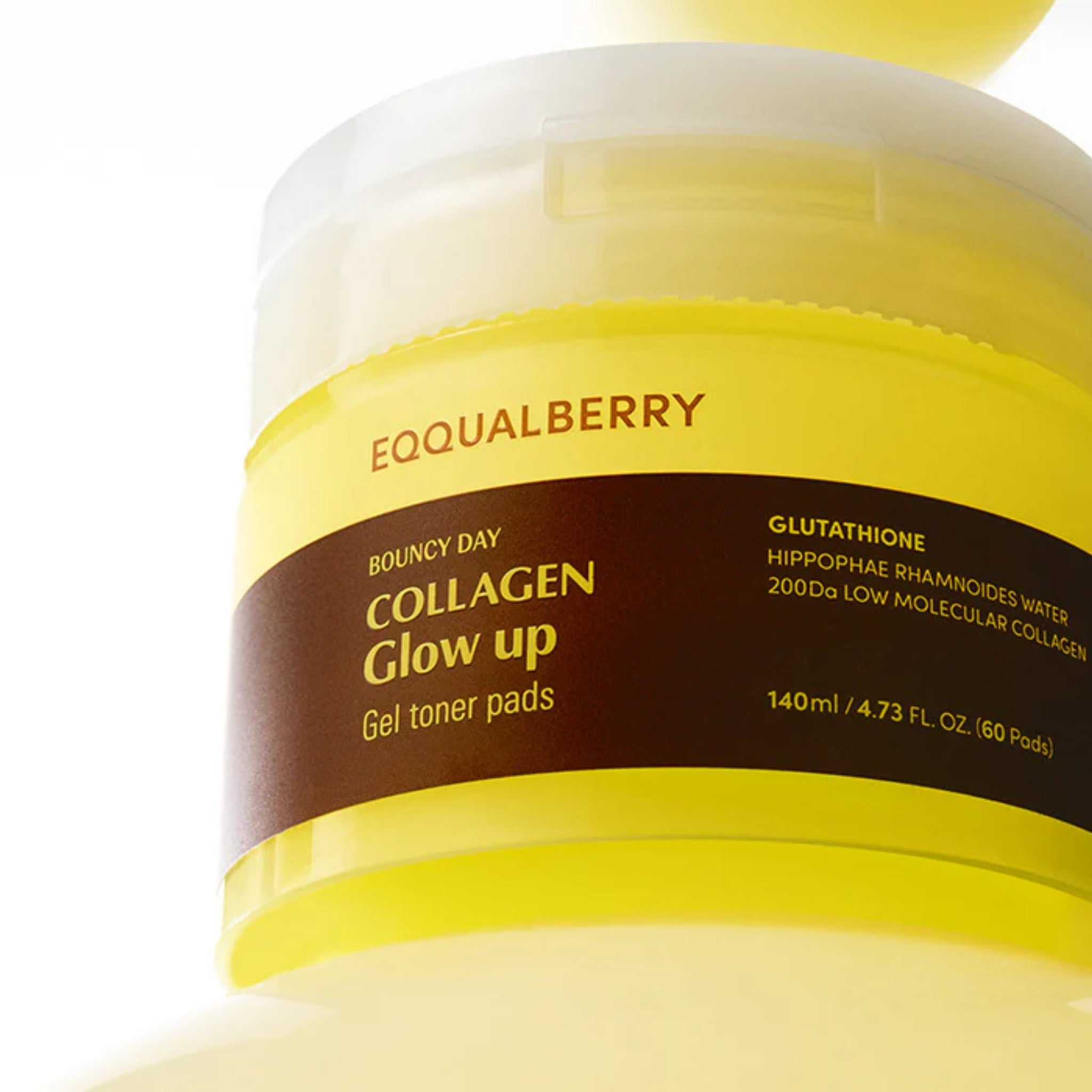 EQQUALBERRY Collagen Glow Up Gel Toner Pads