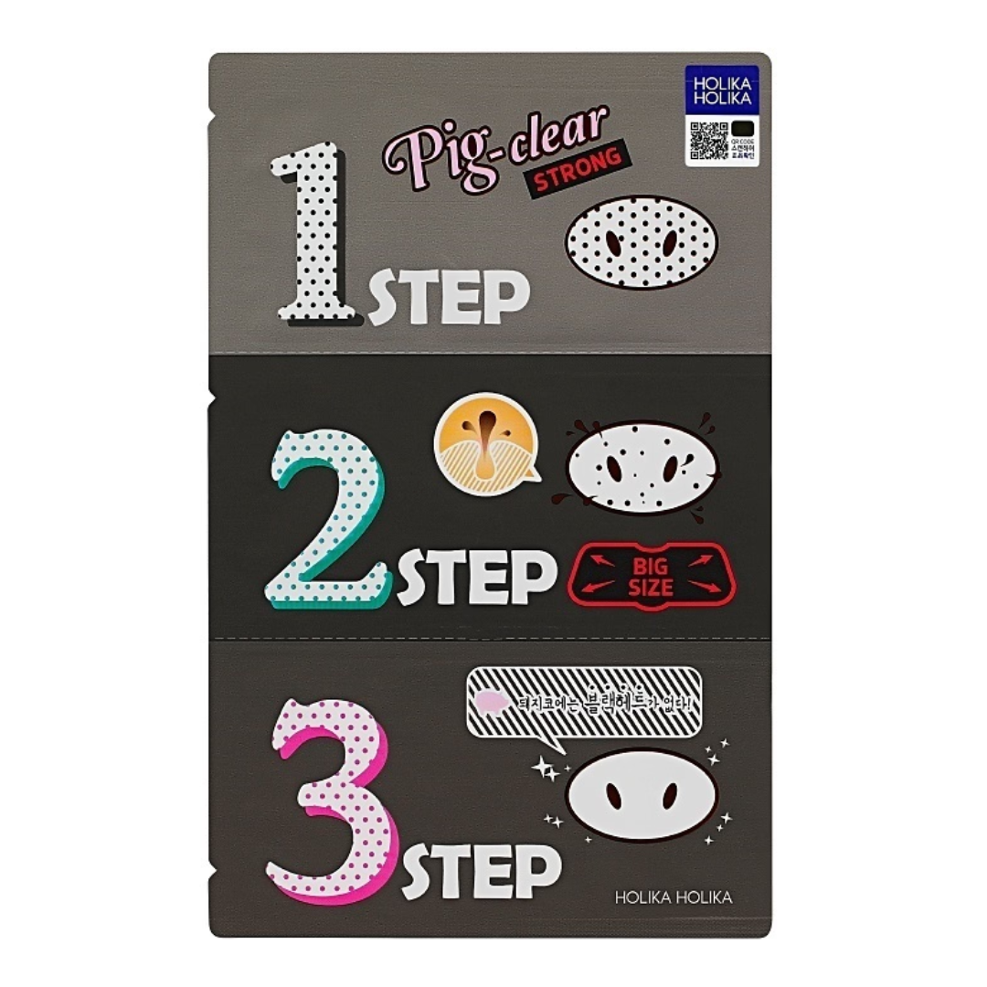 HOLIKA HOLIKA Pig Clear Blackhead 3-Step Kit (Strong)