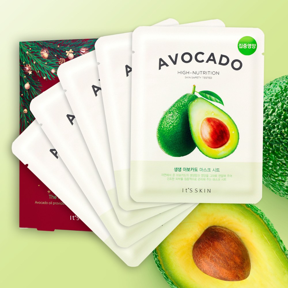 It´S SKIN The Fresh Mask Sheet Avocado Christmas Set