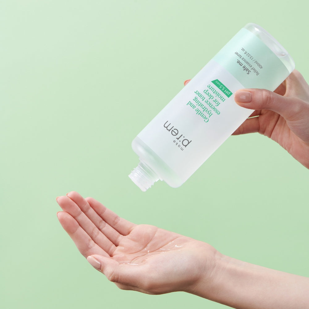 MAKE PREM Safe me. Relief essence toner