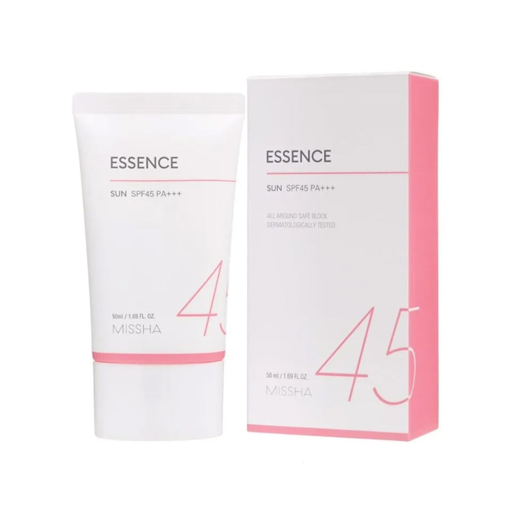 MISSHA All Around Safe Block Essence Sun tube and package