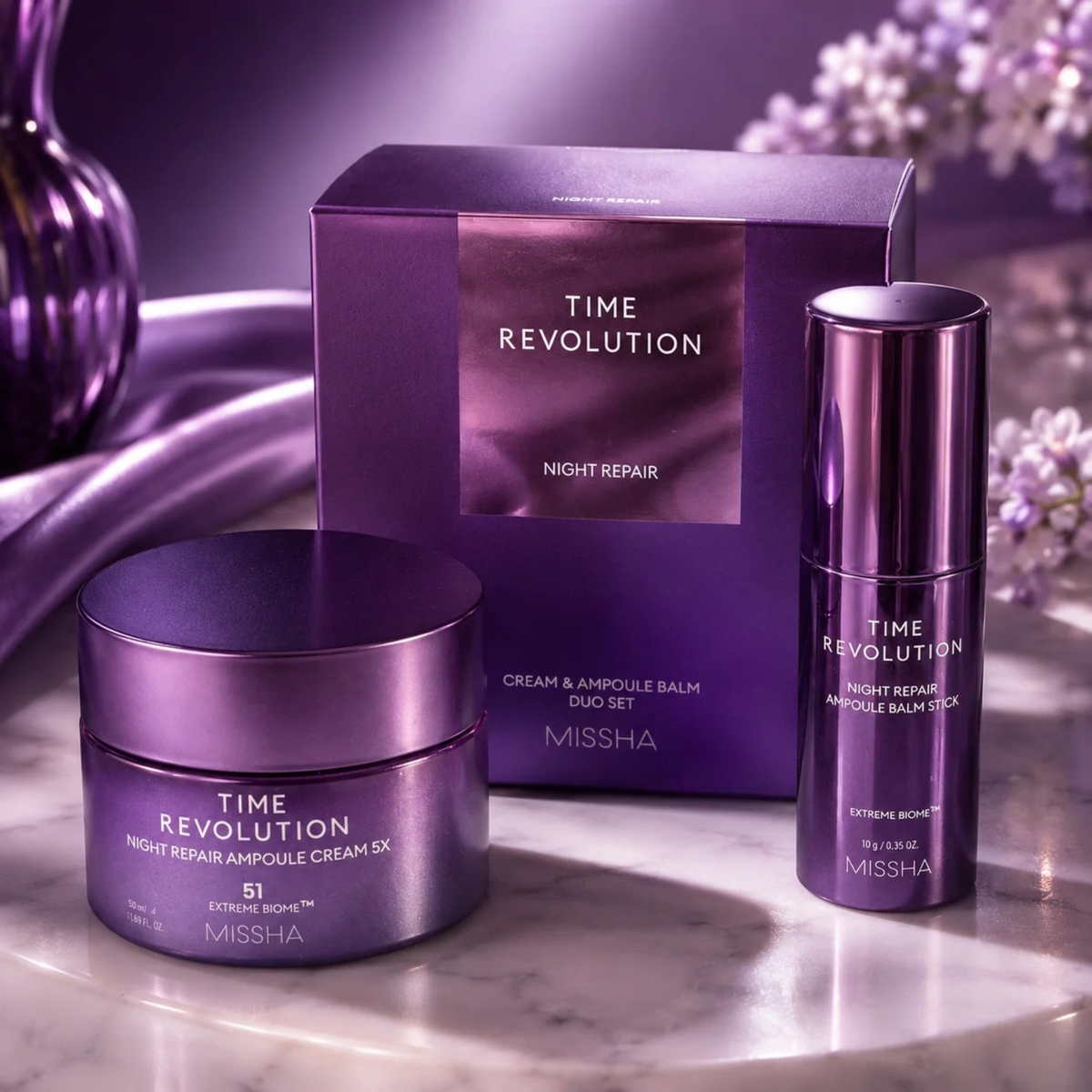 MISSHA Time Revolution Night Repair Cream & Balm Duo Set