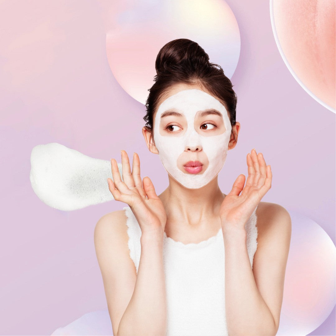 MOMOPURI Fresh Bubble Pack on face