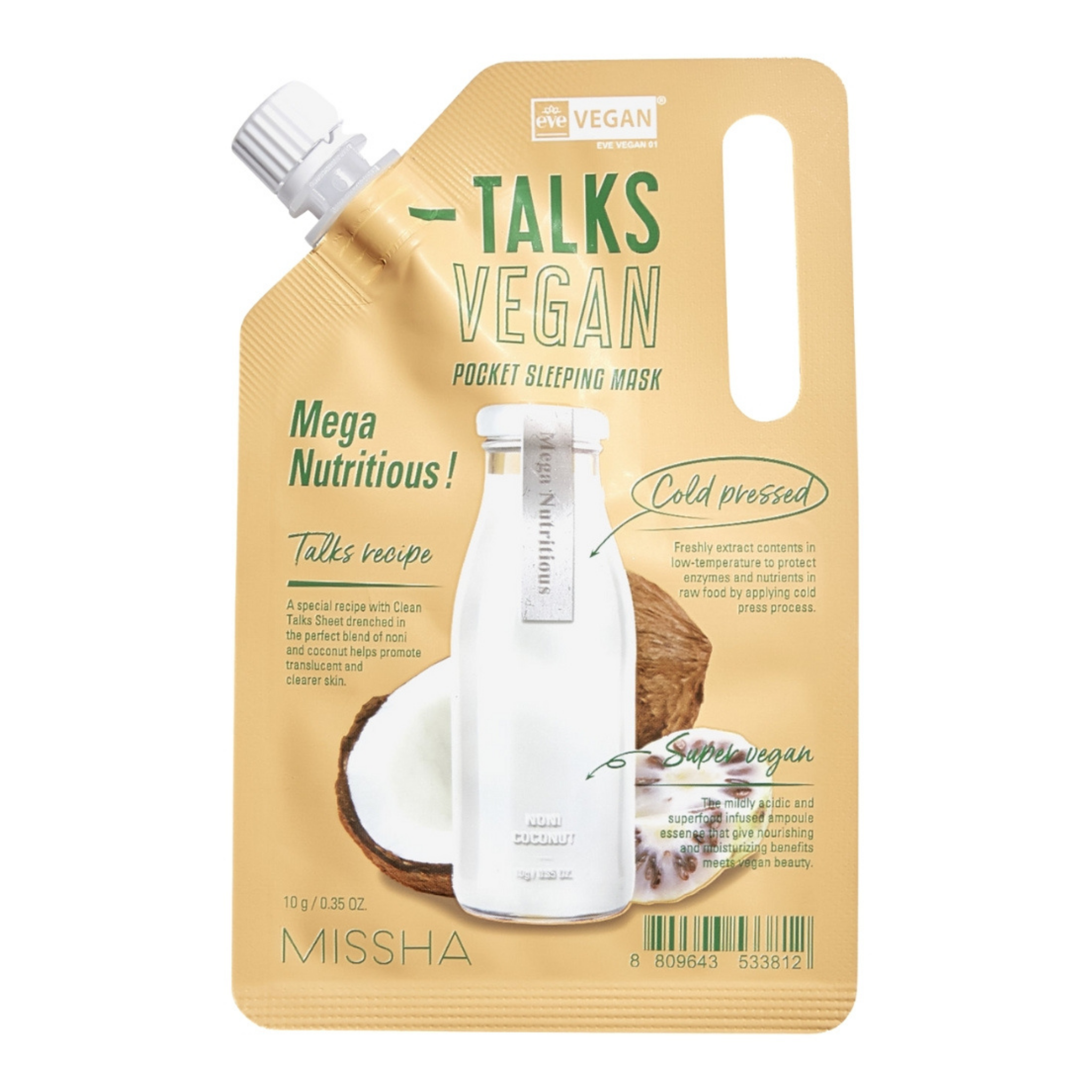 Missha Talks Vegan Squeeze Pocket Sleeping Mask [Mega Nutritious]