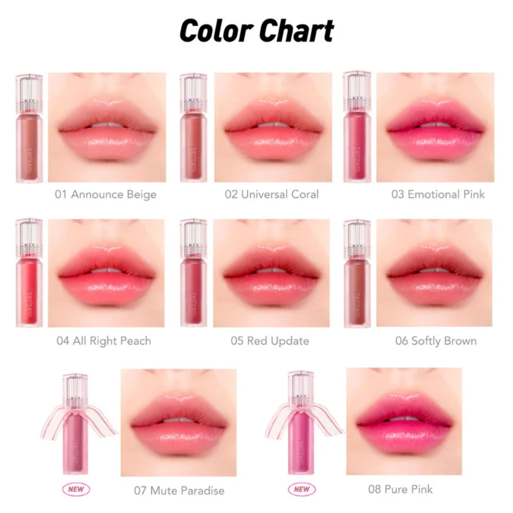 PERIPERA Water Bare Tint chart