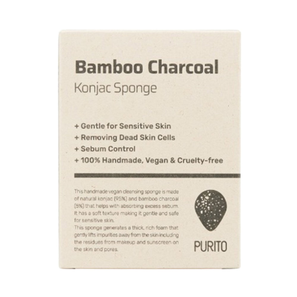 PURITO Bamboo Charcoal Konjac Sponge 7g