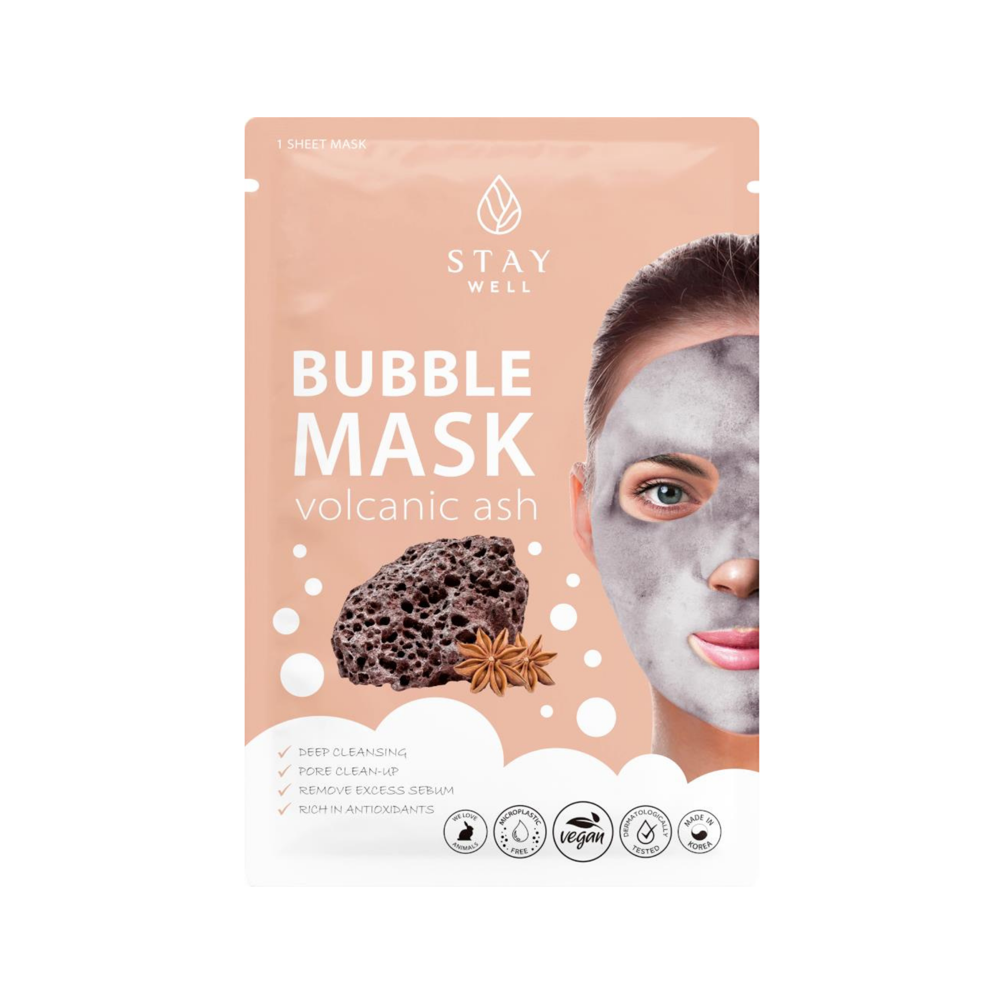 STAY Well Deep Cleansing Bubble Mask – VOLCANIC
