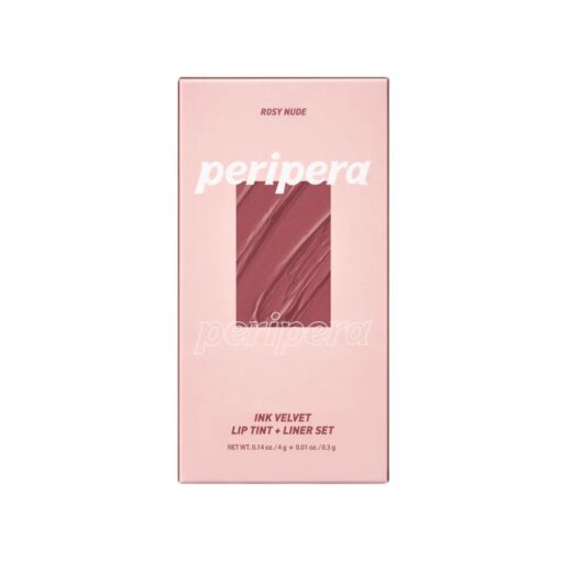 PERIPERA Ink Velvet + Lip Liner Set 01 Rosy Nude
